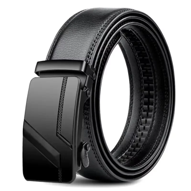 Luxury Men's Fashion Belt with Metal Buckle - High-Quality PU Leather