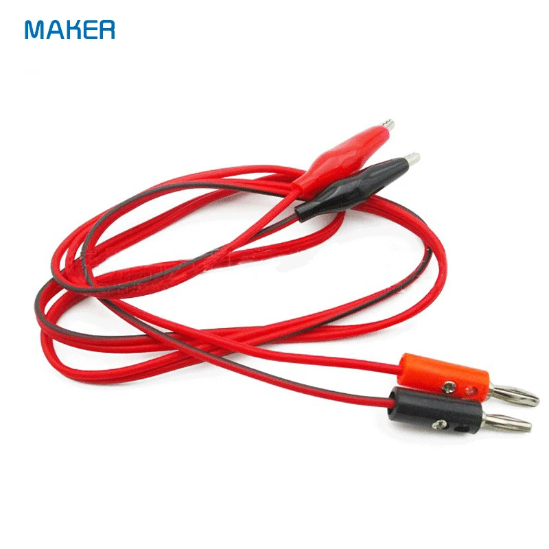 

Test Wire Banana Head Turn Alligator Clip 1m Multimeter Test Cable DC Regulated Power Output Cable