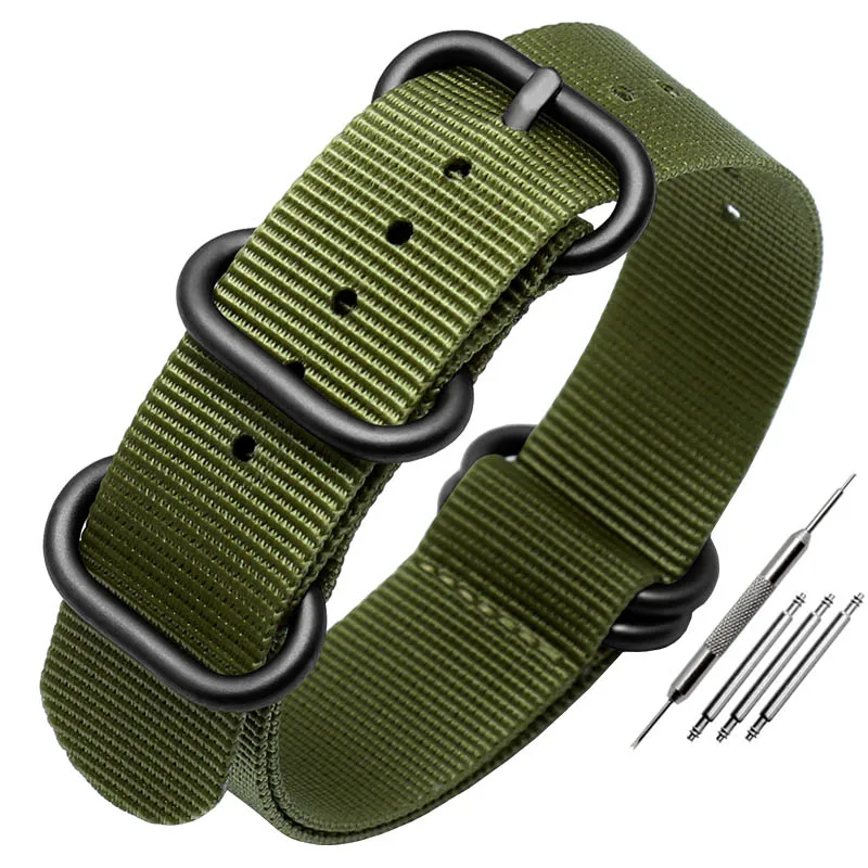 Durable Waterproof Nylon Watch Strap for Army Sport Watch - Multiple Sizes Available