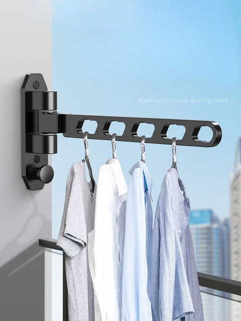 Clothes Drying Rack Space Saving Suction Laundry Hanger Wall Mounted  Folding And Flexible Rack Bathroom Drying Clothes Racks - AliExpress