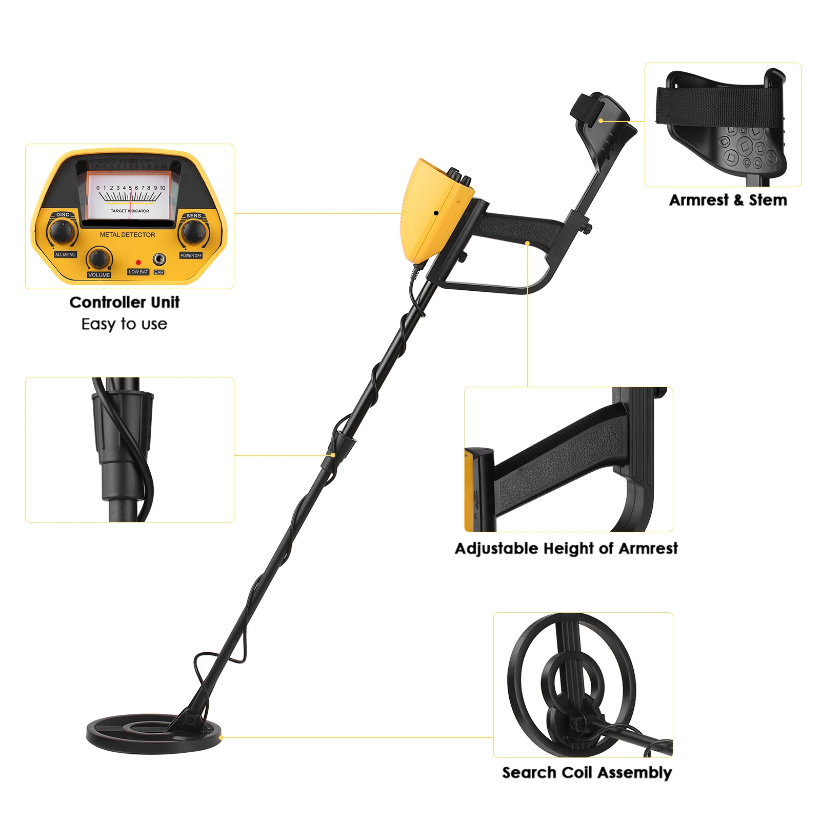 MD-5090 Professional Gold Detector Best Value Metal Detector De Metales for Unde