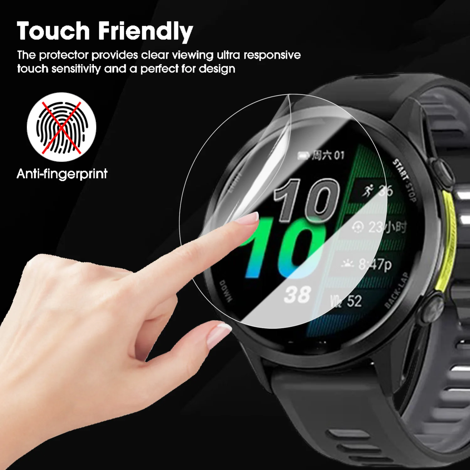 Hydrogel Screen Protector Film for Smartwatch - HD, Anti-Scratch, Soft and Ultra-Thin (1-5 Pack)