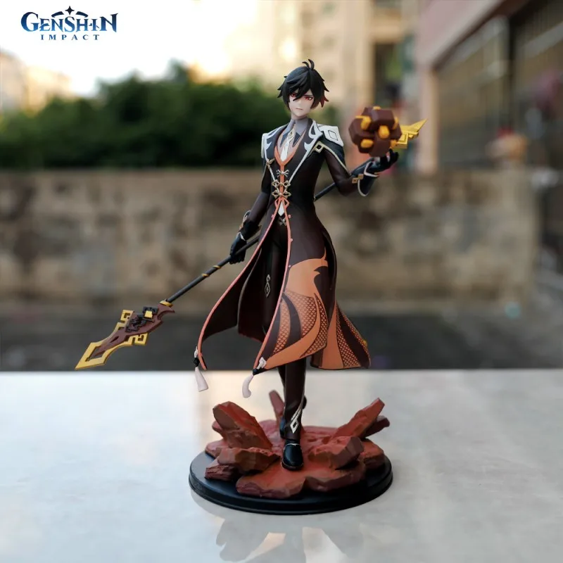 

28cm Genshin Impact Zhongli Anime Figure Genshin Impact Klee Action Figure Hu Tao/paimon Figurine Collection Model Doll Toy Gift