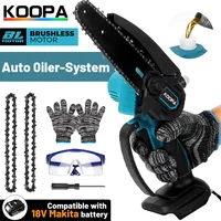 Koopa Mini Cordless 6 Inch Portable Brushless Electric ChainSaw Automatic Oiler,Support 18V makita battery 1