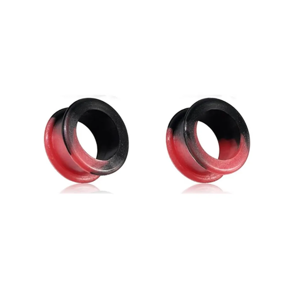 Tunnel e plugs in silicone per piercing orecchio - 1 paio_voghion.com