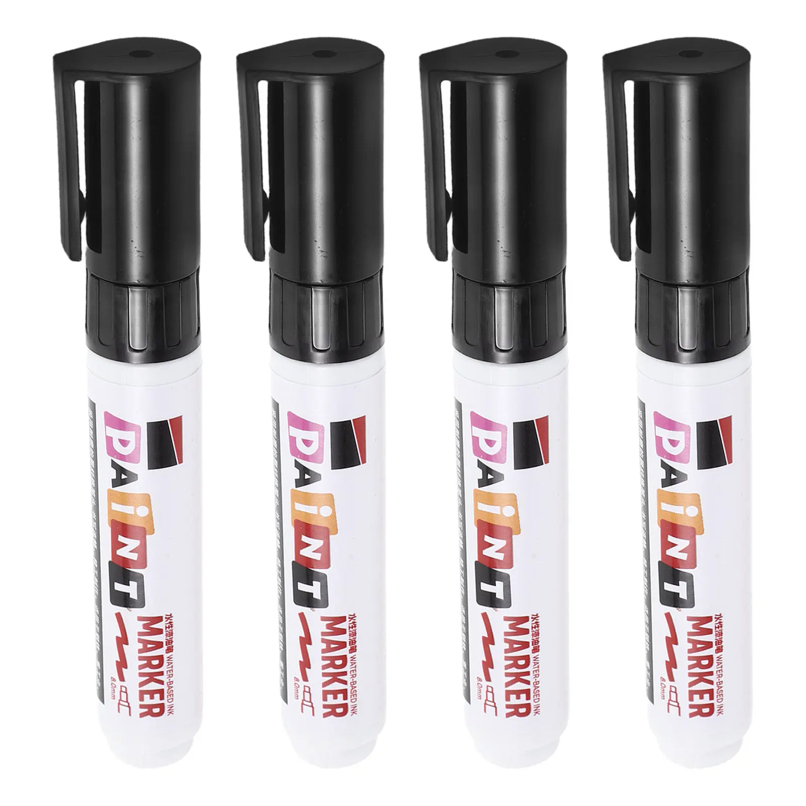 4Pcs 금속 수성 페인트 마커 8Mm 팁 화강암 대리석 묘비 조각 수리 야외 묘지 DIY 기념물