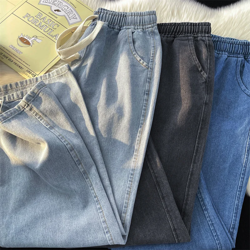 

Privathinker 2023 New Street Jeans Mens Solid Casual Baggy Straight Jean Pants Korean Fashion Y2k Unisex Trousers Streetwear