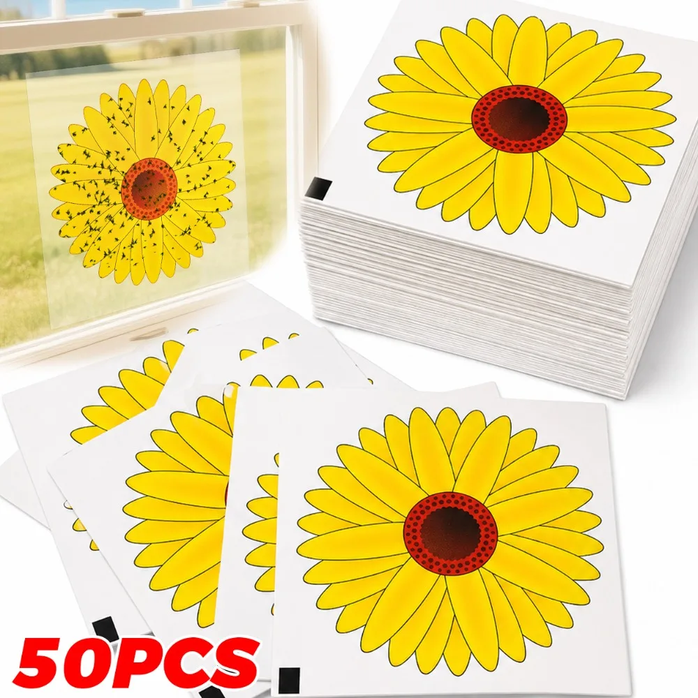 Trappole Adesive per Mosche e Insetti da Finestra a Forma di Girasole, Cattura Mosche della Frutta, Insetticidi per Interni, Controllo Parassiti per Casa e Cucina