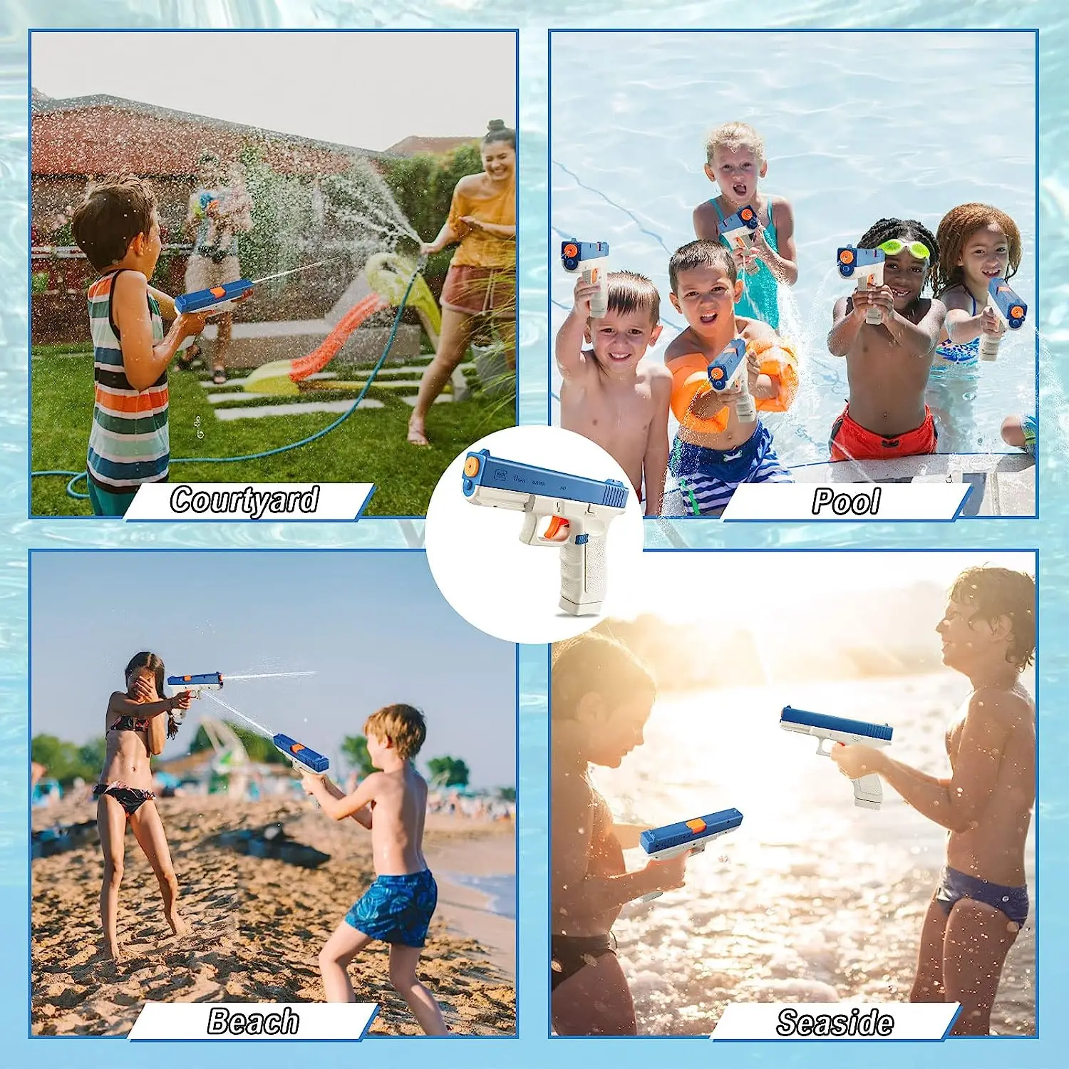 Manual Automatic Reboring Water Guns Water Spray Squirt Blaster Ideal Summer Swimming Pool Beach Outdoor