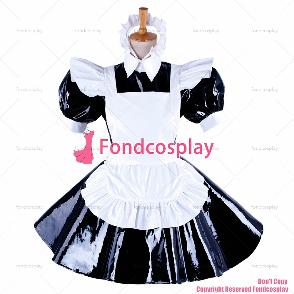 

Сексуальная одежда для взрослых fondcosplay с перекрестными бретелями, короткое платье из ПВХ 4 цветов, запираемый костюм униформы, индивидуальный пошив [G343]