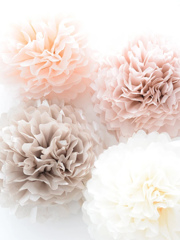 Crepe Paper Flower and Butterfly Wall Decoration Set for Parties and Home Decor