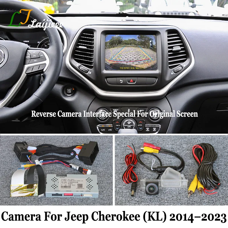 

Парковочная камера комплект для Jeep Cherokee KL 2014 ~ 2023 оригинальный экран/подключи и работай HD камера ночного видения Передняя камера заднего вида