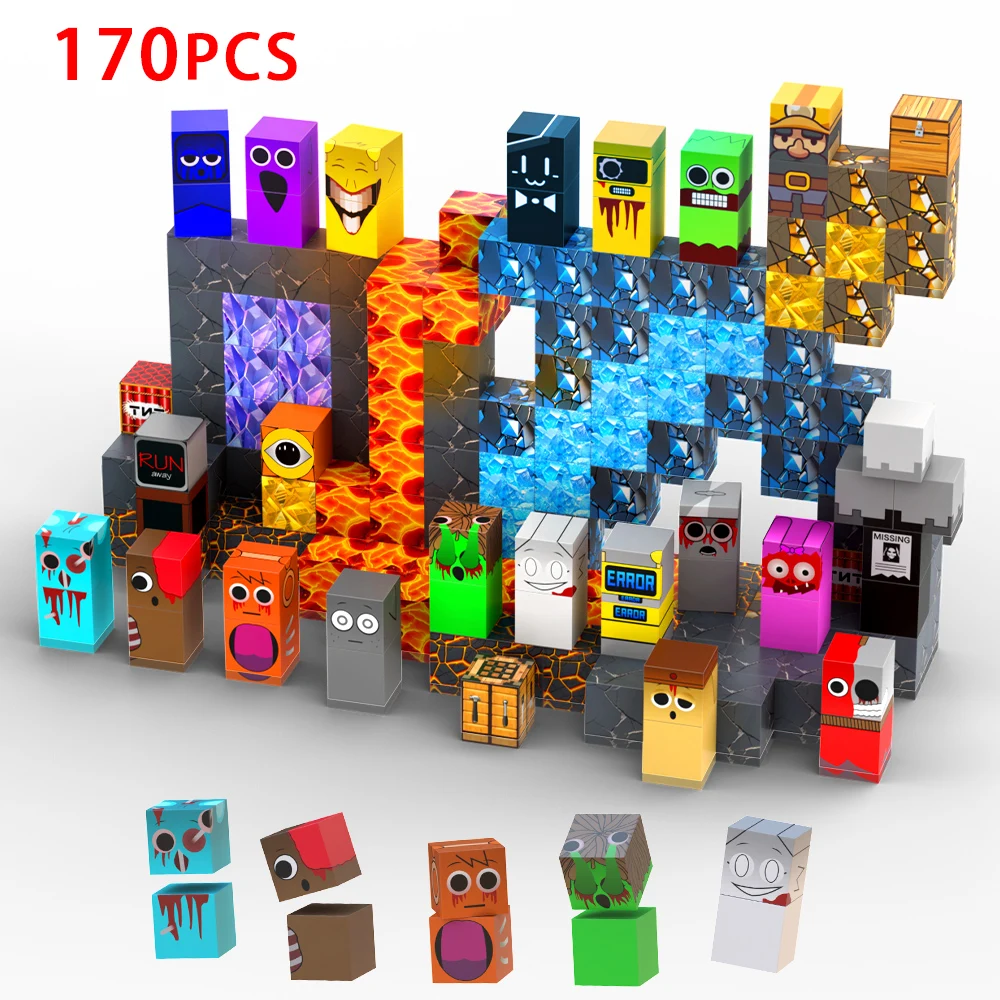 Sprunki Figures Magnetic Blocks Toys