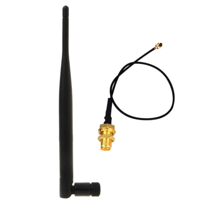 21cm WiFi Antenna 5dbi To Pigtail Cable 2.4GHz Omni Aerial for Booster WLAN Router Modem USB Adapter Extender