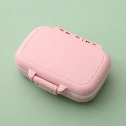 Compact Portable Pill Organizer with 3 - Compartment Storage (Pink - 1)