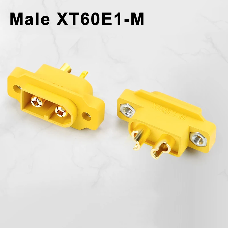 

5PCS AMASS XT60E-M Mountable XT60 Male Plug Connector 4.23g For Racing Models Multicopter Fixed Board DIY Spare Part