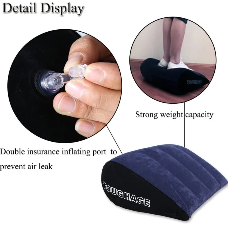 1pcs Portable Inflatable Elevation Wedge Leg Foot Pillow For Sleeping Knee  Support Cushion Between The Legs With Inflator Pump