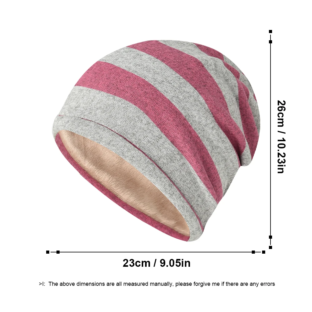 Winter Warm Hat Thermal Fleece Lined Cap Cycling Hiking Ski Sports Cap Men Women Plush Fabric Knitted Winter Warm Beanie Hat