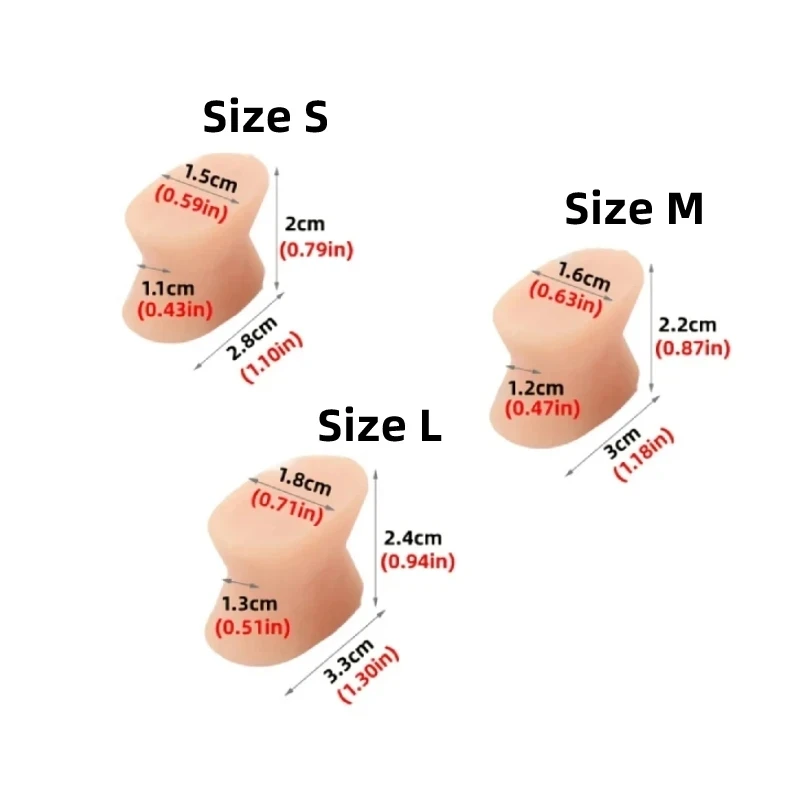 2pieces=1pair Foot Care Tools Spacer Silicone Gel Toe Separators Straightener Hallux Valgus Corrector Protector Orthopedic