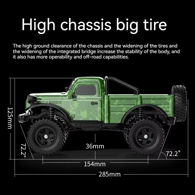 JJRC C8813 Rc Pick-Up Truck 2.4g 4wd Rc Car Climbing Off-Road Vehicle Simulation Model Rc Crawler Car Toys Gift For Kids Adult 4
