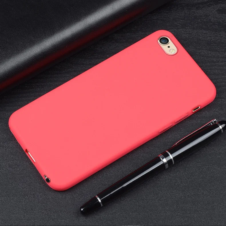 Ultrathin Soft TPU Candy Color Phone Case - Simple Solid Back Cover