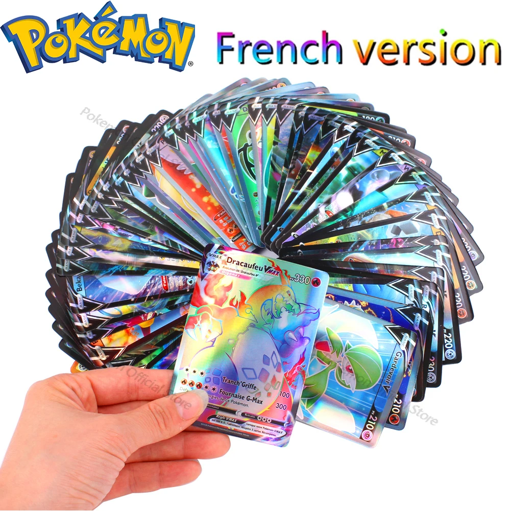 French Version Pokemon Cards TAG TEAM GX V MAX VMAX Shining Card Game  Battle Carte Trading Francaise Children Birthday Xmas Toy - AliExpress