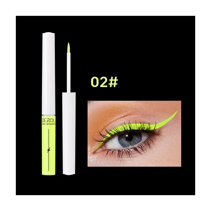 Luminous UV Eyeliner Pen Fluorescence Neon Liquid Eyeliner Pencil UV Light Pastels Quick Dry Glow Eye Makeup Pigment Cosmetic