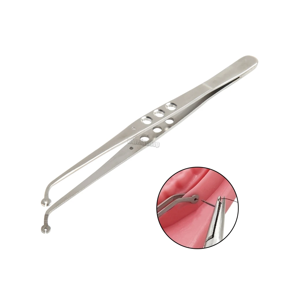 

Dental Surgical Operation Stitching Tweezer College Tweezer Cotton Dressing Forceps Serrated Tip Stainless Steel For Dental Lab