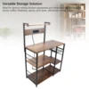 Kitchen Utility Storage Shelf Microwave Oven Stand Coffee Bar Station Rust Resistant Strong Load Bearing Multi Tier for Spices 2