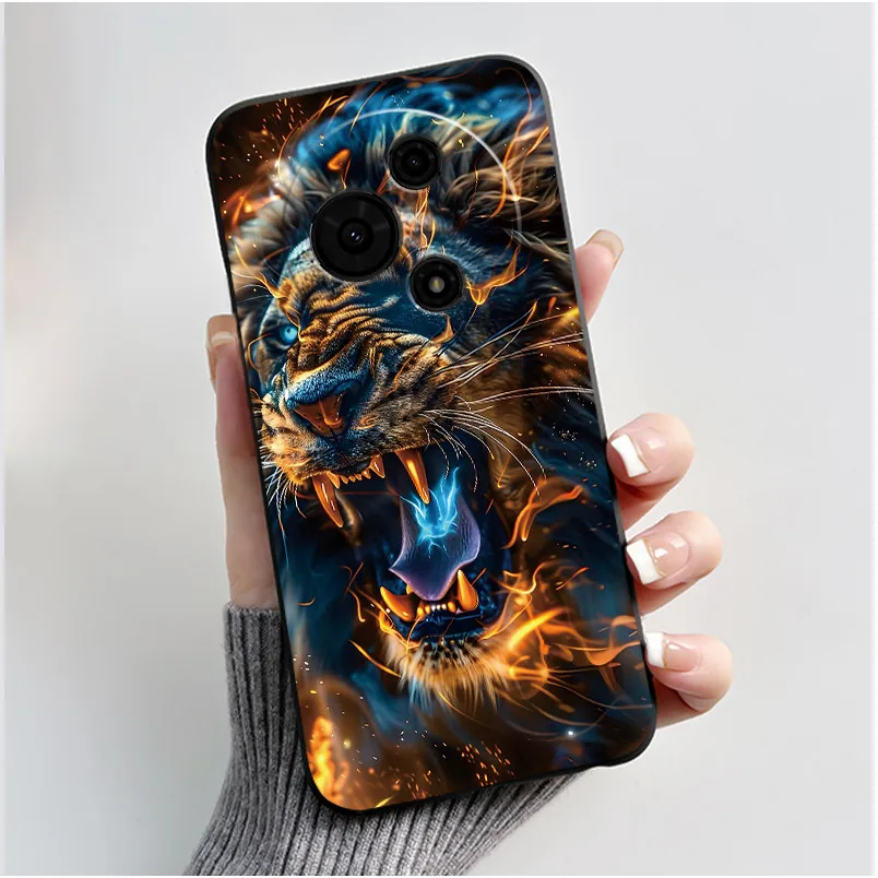 Happy Milk Tea Rabbit Design Anti-Scratch Soft Black Phone Case