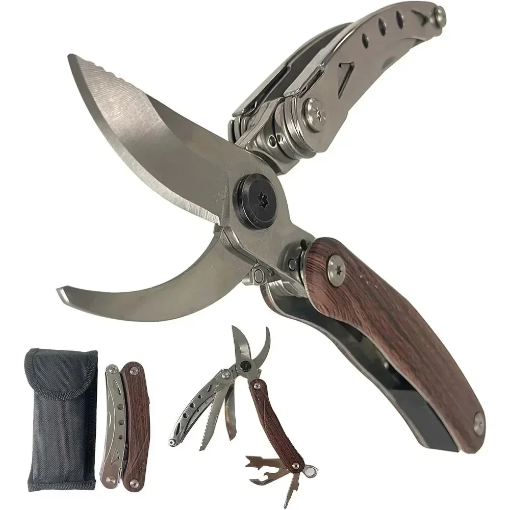 Garden Scissors Multifunctional Horticultural Scissors Knife Hammer Sharp Pruning Shear Tree Trimmers Hand Clipper Garden Pruner