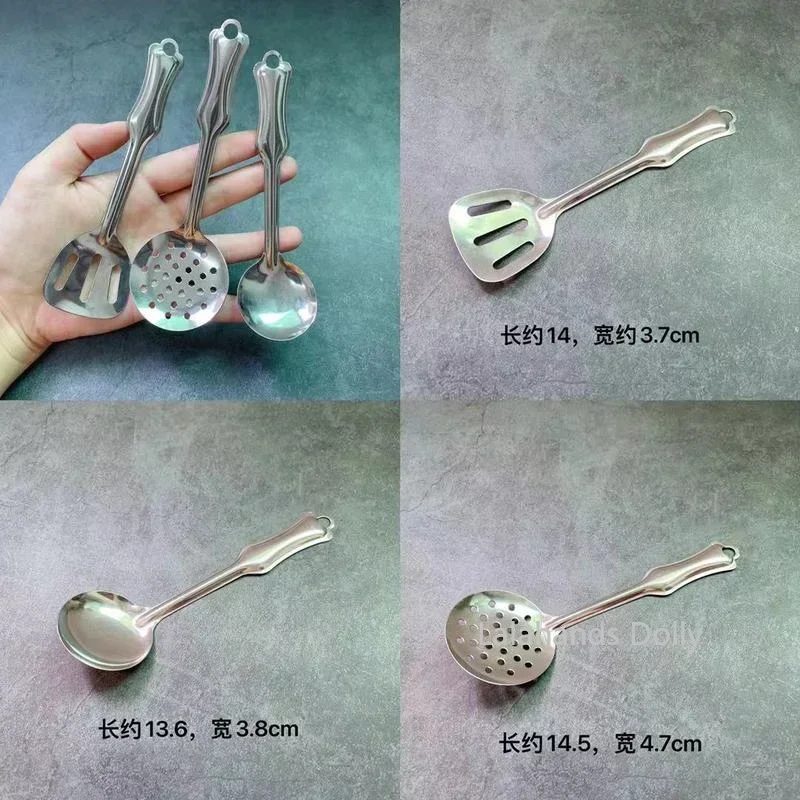 Doll House Mini Spatula, Spoon Kitchenware Model for Doll House Kitchen Furniture Decoration Accessories 5