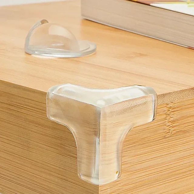 Baby Safety Silicone Table Corner Protector Furniture Edge Protection Cover Transparent Children Anti Collision Edge Guards 4