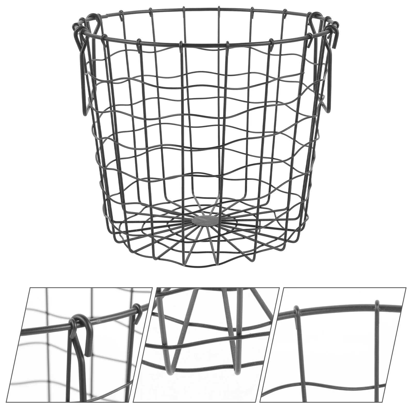 

Country Round Iron Firewood Storage Basket Outdoor (black) Holder Transport Vehicle