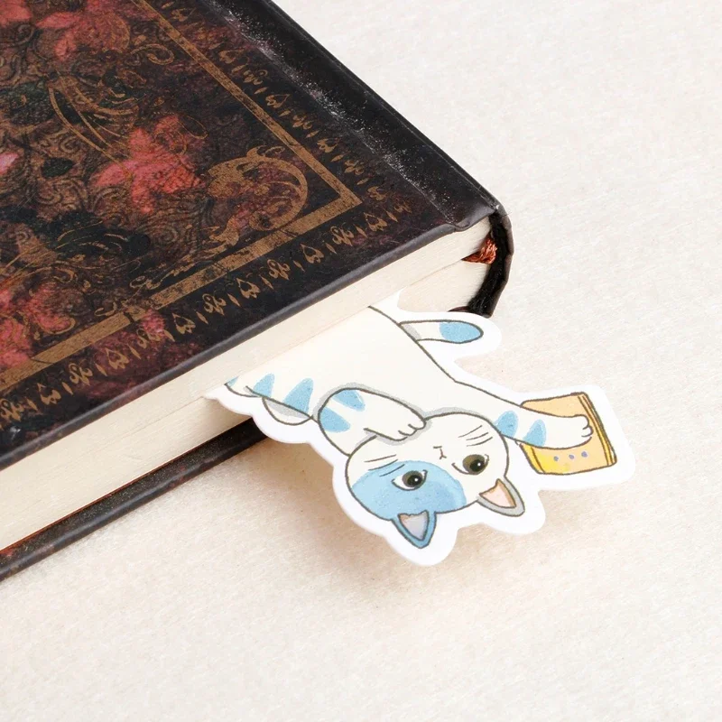 30pcs Useful Funny Cat Clip School Creative Supplies Student Multi-purpose Novel Gift Supply Paper Bookmarks