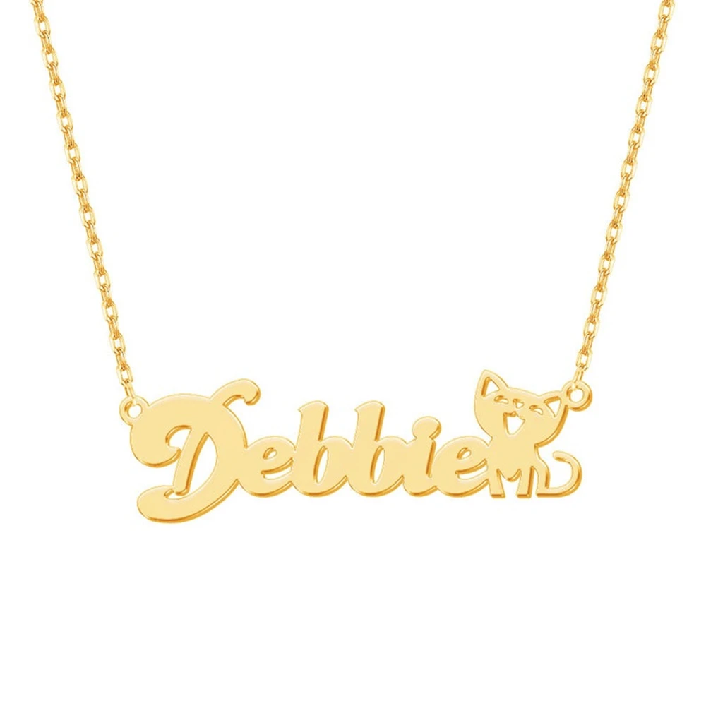 

Новые ювелирные изделия на заказ для женщин, индивидуальное название, милая искусственная животная, Очаровательная цепочка на шею