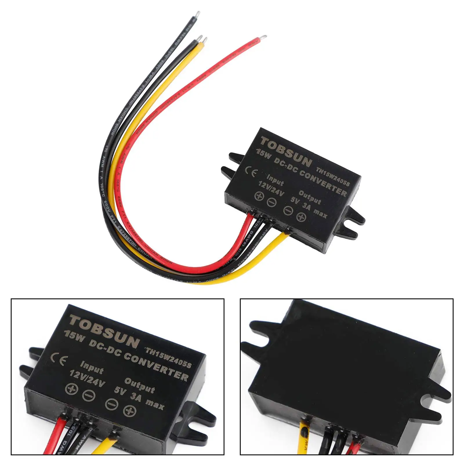 

Areyourshop Better Waterproof DC-DC Converter 12V Step Down to 5V Car Power Supply Module 3A