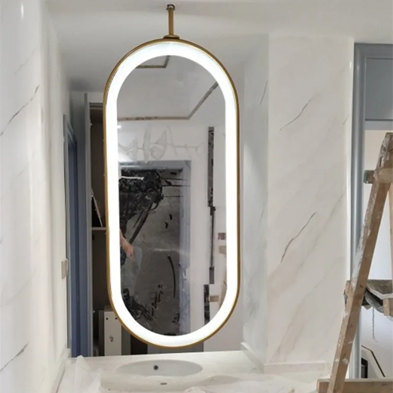 

Shower Smart Bathroom Mirror Led Light Bright Full Body Bathroom Mirror Hanging Custom-made Espelhos Com Luzes Home Improvement
