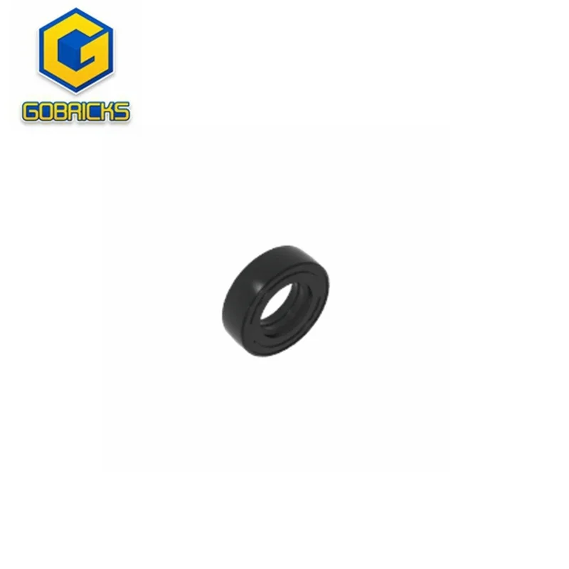 

Gobricks GDS-2113 Tire 14mm D. x 4mm Smooth Small Single with Number Molded on Side compatible with lego 59895 Technical