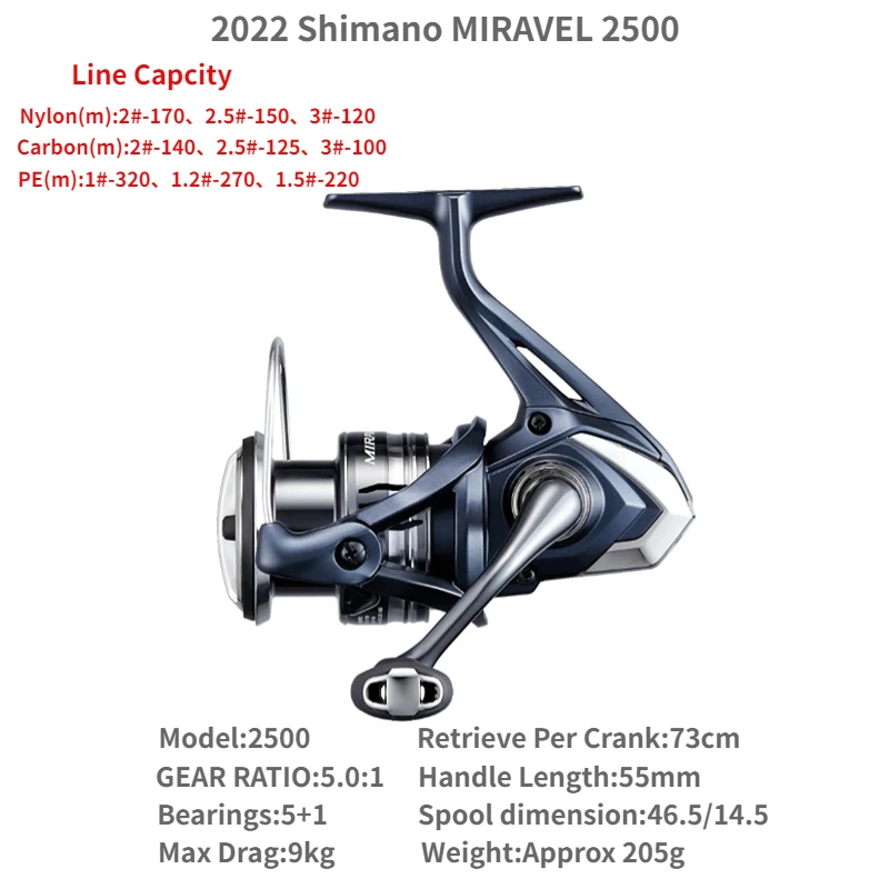 2022 Shimano MIRAVEL 1000 C2000S C2000SHG 2500 2500HG 2500S