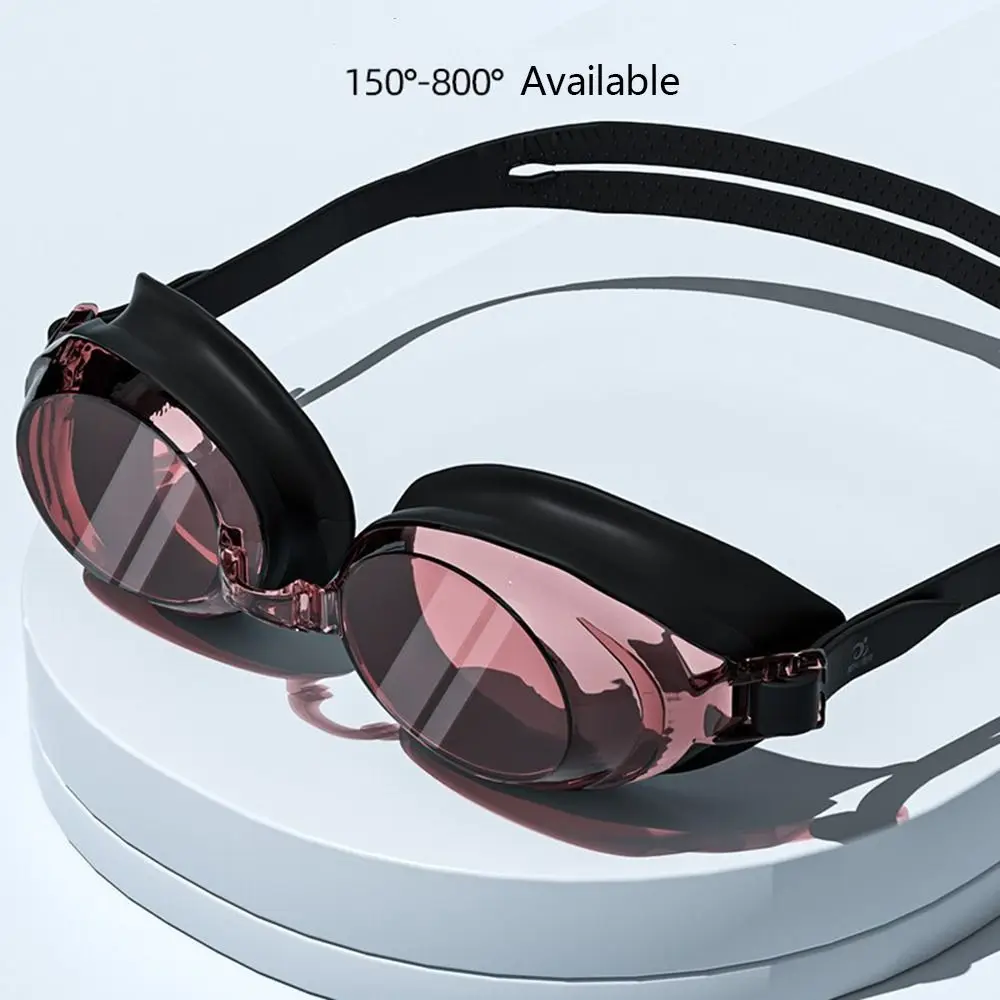 Anti-fog Swim Goggles 0~-9.0 Quick Adjustable Nearsighted No Leakage Silicone Mirror Frame