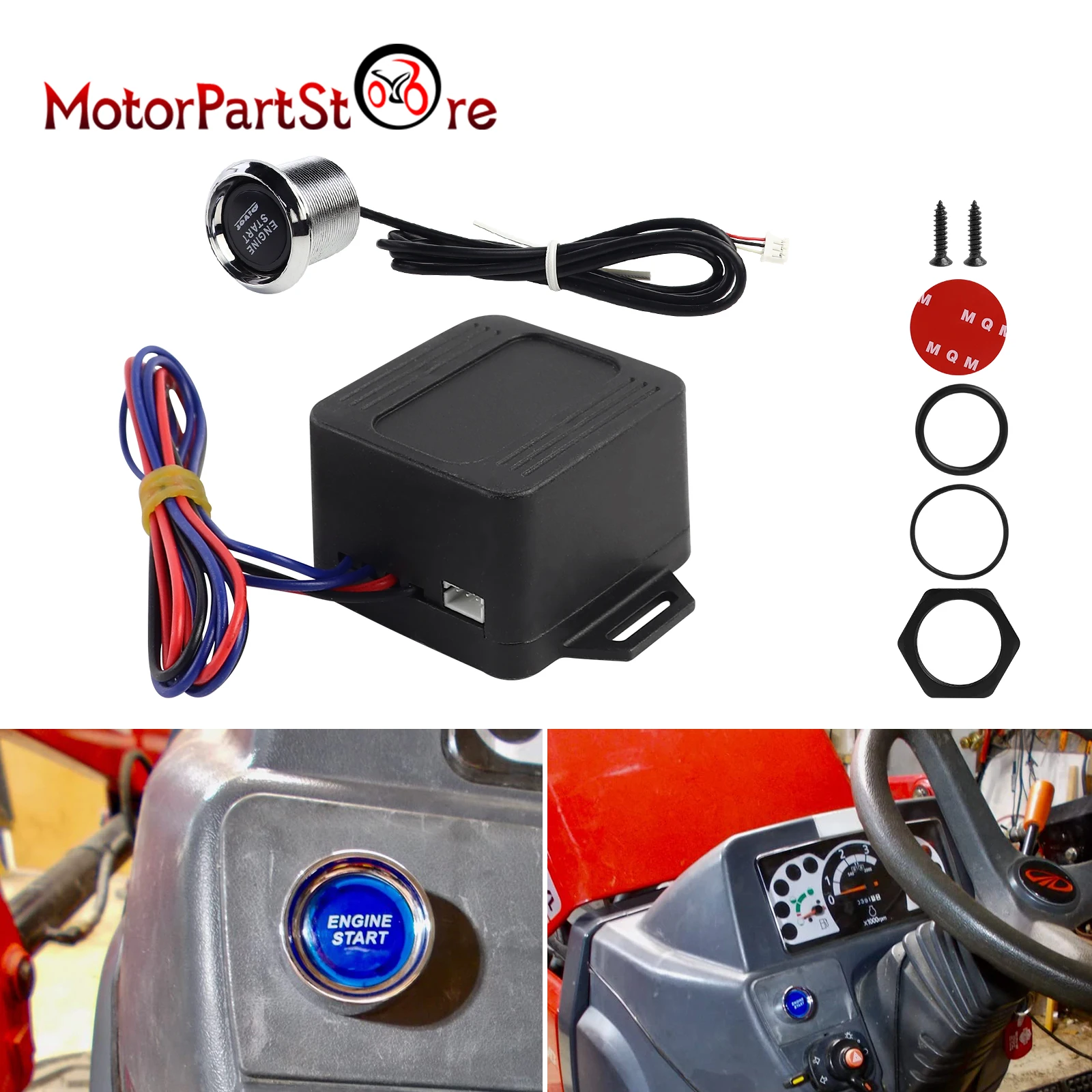 12V-Engine-Start-Button-LED-Start-Stop-Button-Start-Ignition-Switch ...