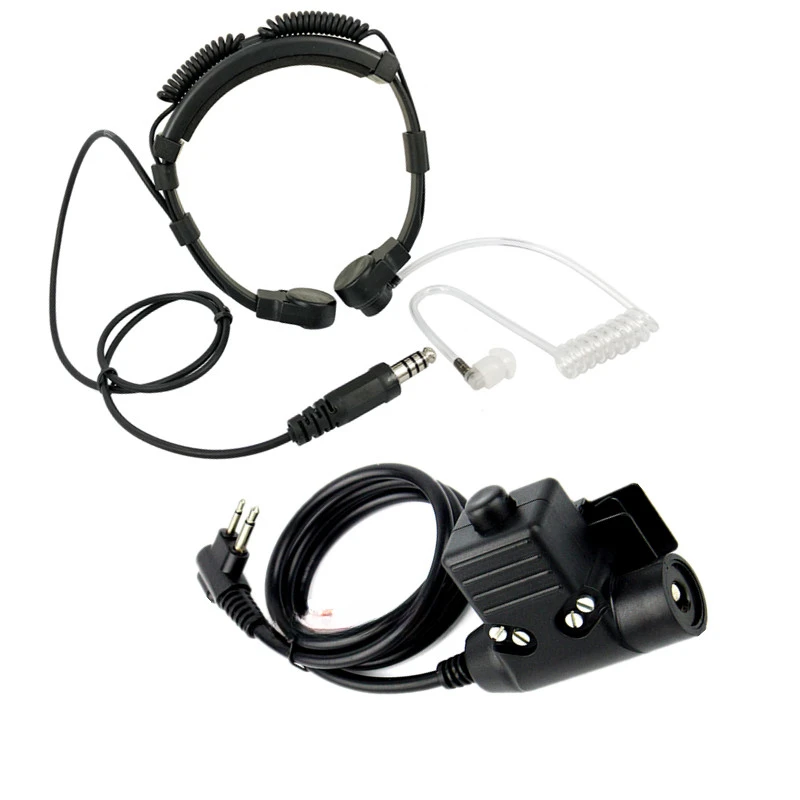 Adapts For Yaesu FT4XR FT65R Walkie Talkie 7.1J Standard Telescopic Throat Vibration Throat Headset Element U94PTT