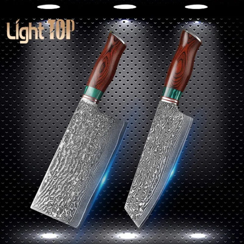 

Sharp Kitchen Knives Japanese Knives Professional Meat Cleaver Damascus Steel Chef Knife Vegetable Cutting Vegetable Peeler