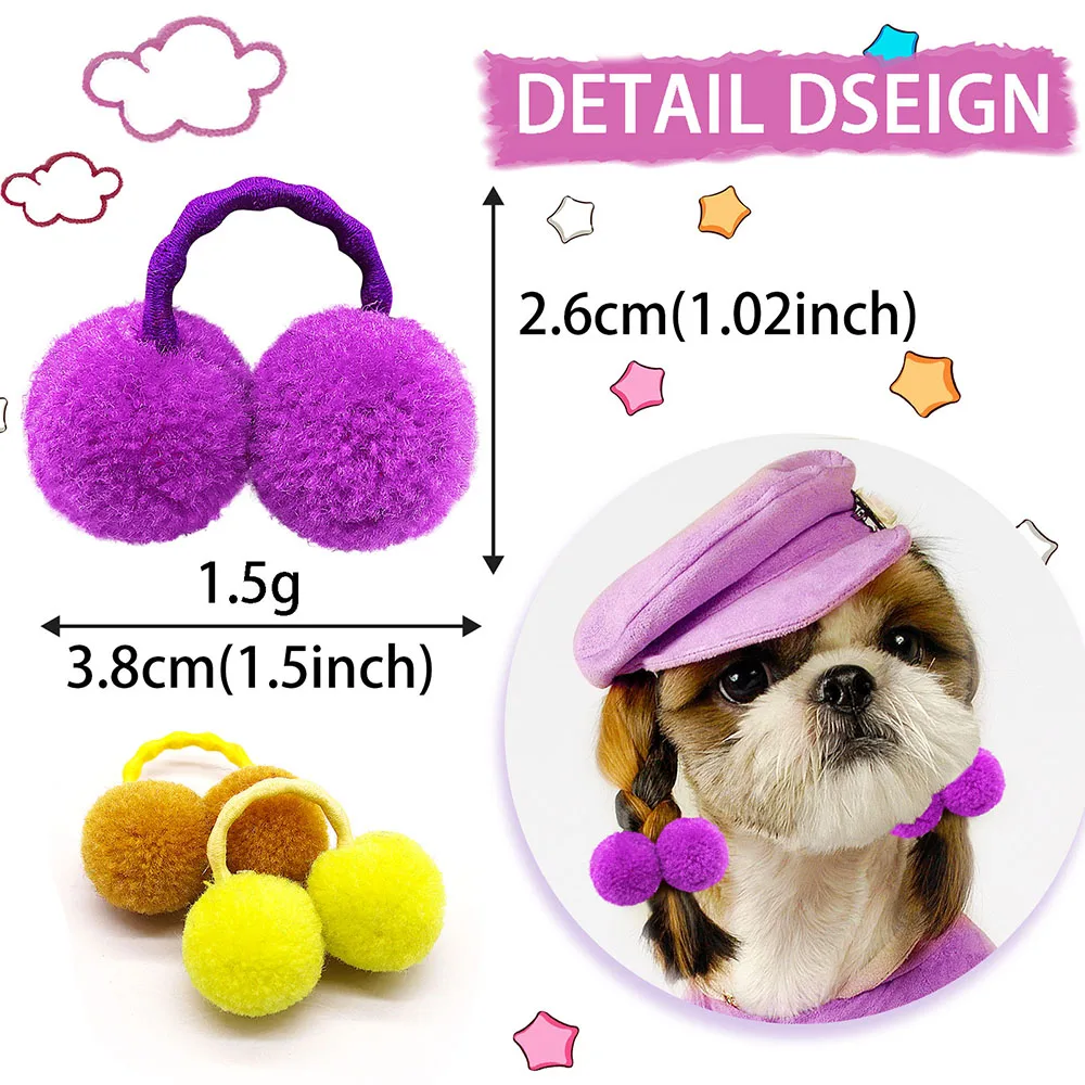 Title 2, 20/30PCS Fashion Pet Hair Accessories Colourful...