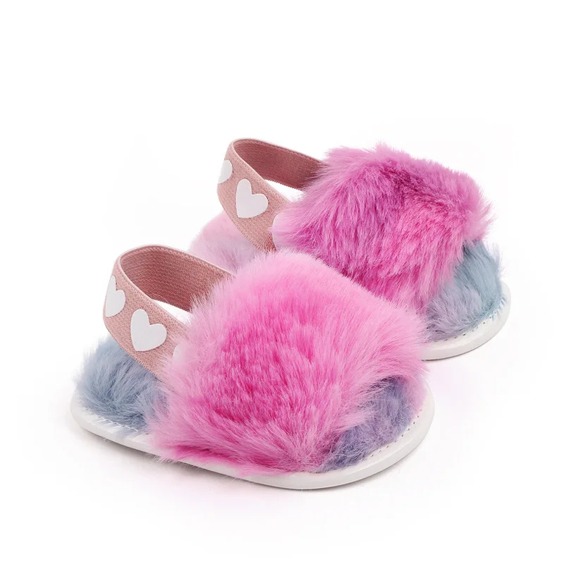 Fashion Faux Fur Baby Shoes For Newborn Spring Winter Cute Infant Toddler Baby Boys Girls Shoes 4