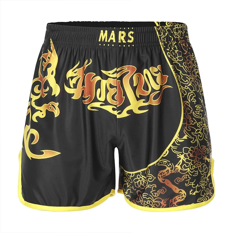 Men's Muay Thai Shorts Sports MMA Fighting Training Short Pants