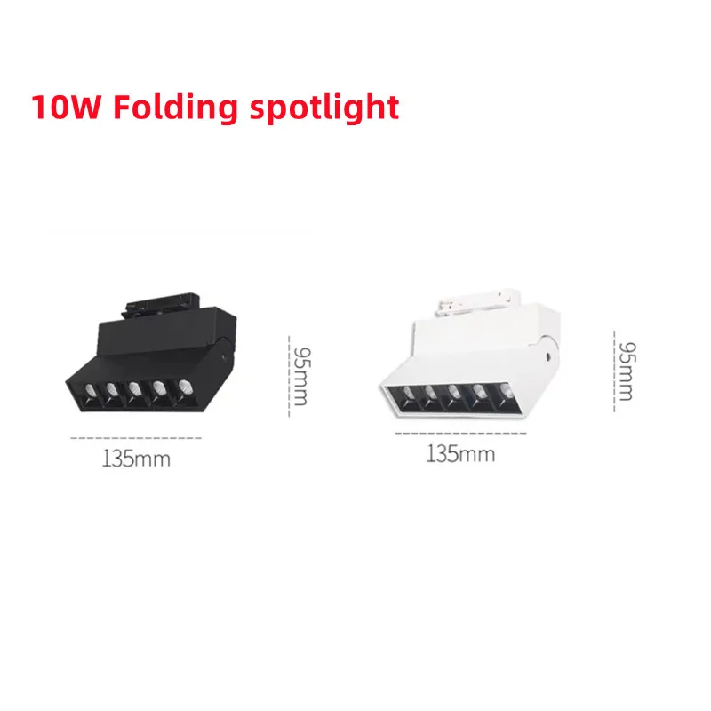 thumbnail image 1 of Foco LED para riel, reflector LED regulable, CA 90-260 V, COB, luz lineal, rejilla, lámpara de riel de 10 W, 20 W, 30 W, 40 W para iluminación interior, 1 of 5