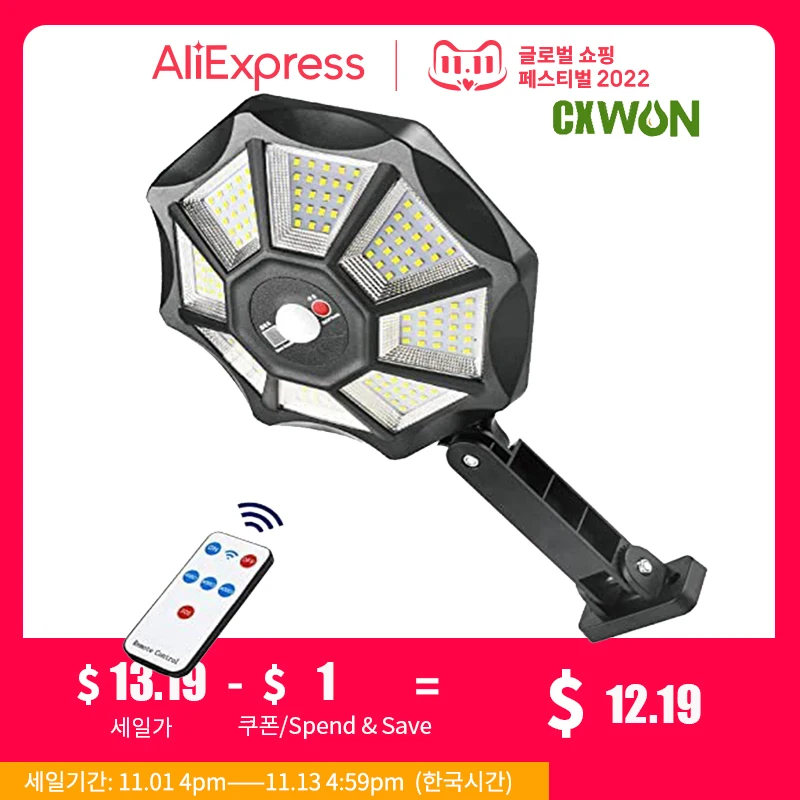 Lampada Solare A Led Per Esterni Con Sensore Di Movimento Pir Lampada Solare 168Cob Lampione Solare A Distanza Garage Patio Yard Garden Solar Wall Lig