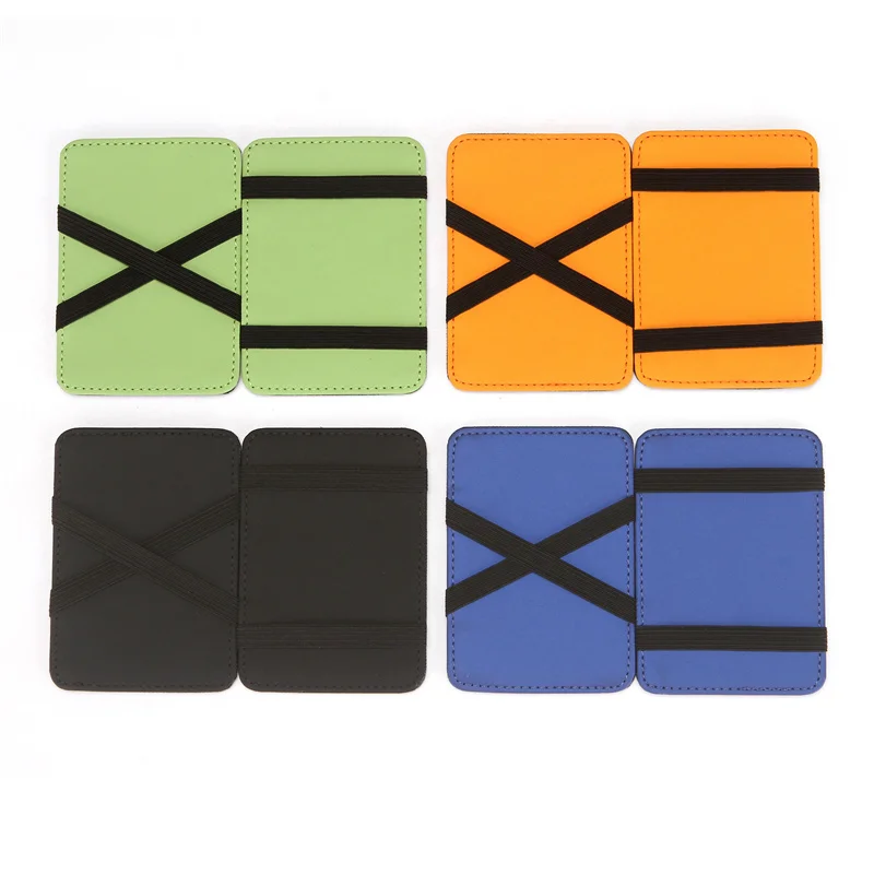 

Thin Mini Wallet Men Business PU Leather Magic Wallets Small Coin Purse Credit Card Holder